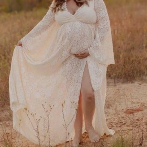 Dresses Light Beige Maternity Gown Dress Poshmark
